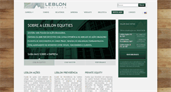 Desktop Screenshot of leblonequities.com.br